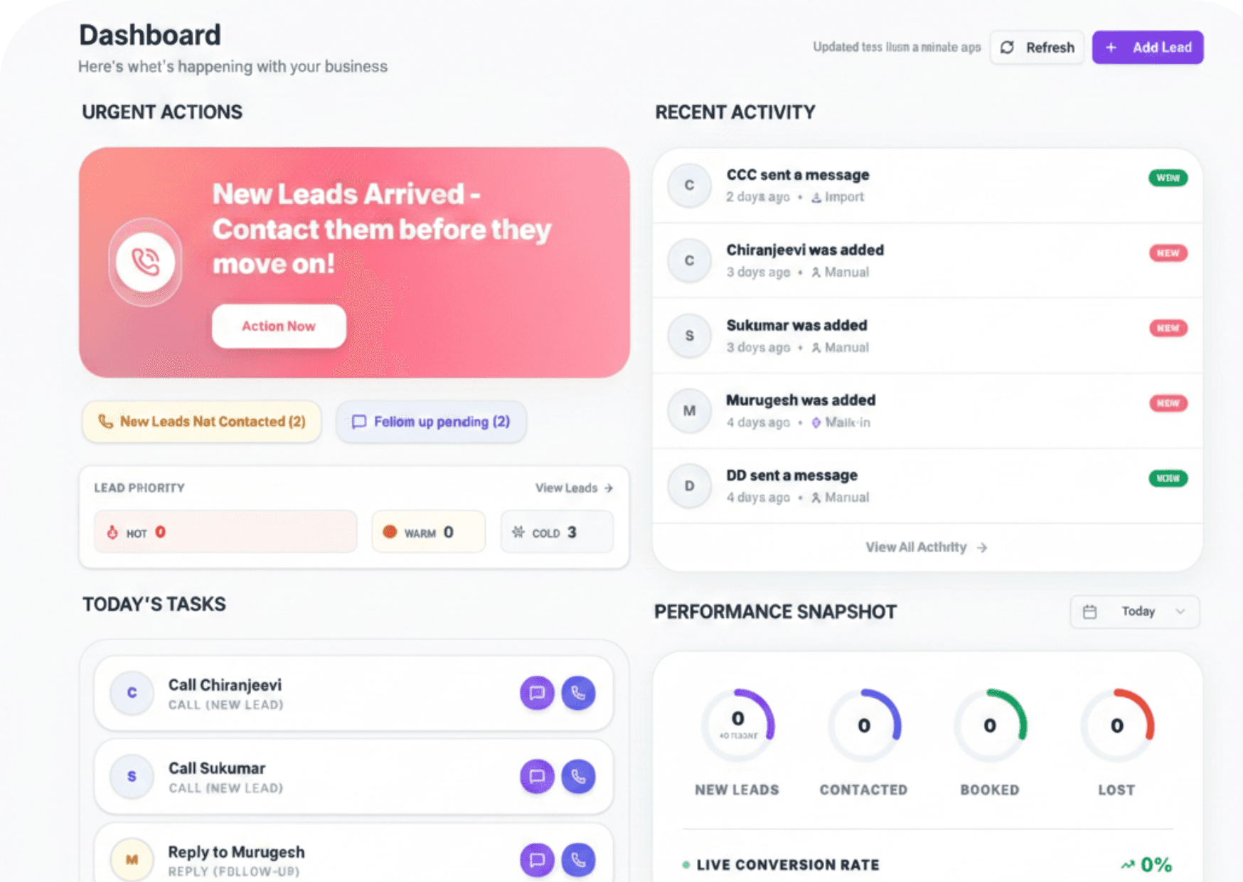 LeadBuddie Dashboard